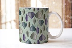 Mugs pattern leaves sublimation