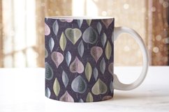 Mugs pattern leaves sublimation