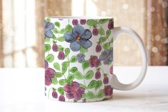 Mugs watercolor floral ornament sublimation