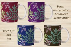 Mugs watercolor ornament sublimation