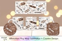 Affirmations Mug Wrap Sublimation | Positive Quotes Mug Wrap Product Image 1