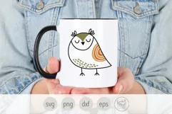 Doodle Owls Svg, Woodland Birds Png Product Image 4