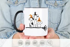 Witch Animals Svg, Halloween Pets Png, Spooky Cats and Dog Product Image 3