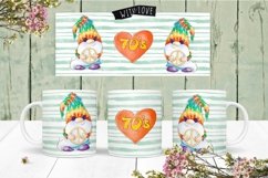 Tie-dye gnomes Mug Sublimation Mug Wrap Product Image 1
