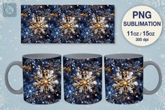 Christmas Snowflakes/ Christmas Vibe mug wrap. 11&amp;15oz Product Image 1