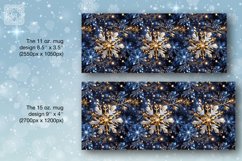 Christmas Snowflakes/ Christmas Vibe mug wrap. 11&amp;15oz Product Image 2