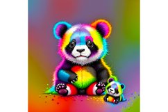 20 Oz Skinny Neon Colors Cute Panda Tumbler Sublimation. Product Image 5