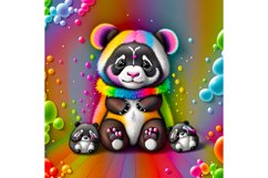 20 Oz Skinny Neon Colors Cute Panda Tumbler Sublimation. Product Image 6