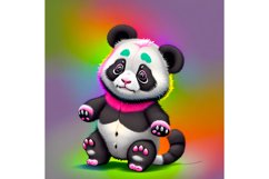 20 Oz Skinny Neon Colors Cute Panda Tumbler Sublimation. Product Image 7