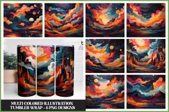 Multi Colored Illustration Sublimation Tumbler Wrap Design Product Image 1