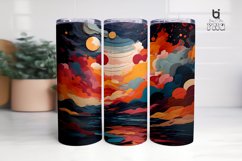 Multi Colored Illustration Sublimation Tumbler Wrap Design Product Image 3