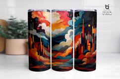 Multi Colored Illustration Sublimation Tumbler Wrap Design Product Image 5
