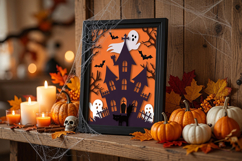 Layered Halloween Panel "Haunted House" | Cutting File Product Image 2