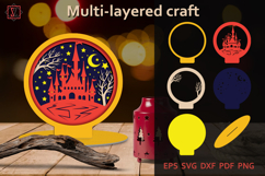 Multilayer Castle/Cut SVG file crafts Product Image 1