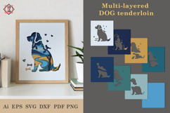 Layered Dog Papercut | SVG Product Image 1
