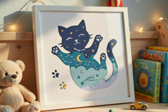 Multi-layered panel "Heavenly Cat"| SVG Product Image 2