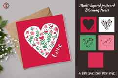 Layered Card Blooming Heart Product Image 1