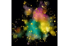 20 Oz Watercolor Splash Glitter Tumbler Wrap Product Image 5