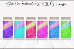Multicolored Glitter Glass Can| Beer Can Glass Wrap Product Image 1