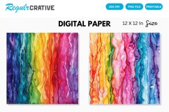 Multicolored Dripping Alcohol Ink Digital Paper, Alcohol Ink Product Image 1