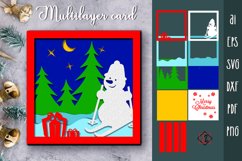 Multi-layer Christmas card / DIY crafts. Product Image 1