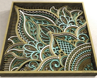Multilayer CNC mandala design file for Glowforge and xTool use
