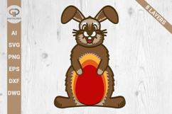Multilayer Easter Bunny SVG Egg SVG Product Image 1