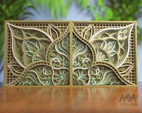 Multilayer decorative mandala design for CNC and Cricut cutting