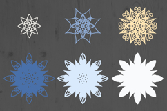 Multilayer Snowflake SVG 3D Ornament SVG Product Image 2