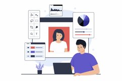 Multimedia editing illustration set Product Image 7