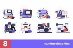 Multimedia editing illustration set Product Image 1