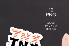 Multiplied Striped TNX Printable Stickers Set of 12 PNG
