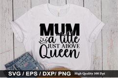 Mum a title just above queen SVG - Mother&#039;s Design Product Image 1