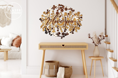 I Love You Mum Floral Wreath - Laser Cut Files Product Image 4