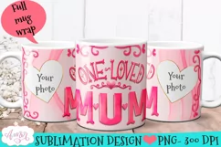Mum photo mug Wrap for Sublimation | Mothers day mug PNG Product Image 2