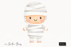 Cute Halloween Mummy Clipart | Halloween PNG Product Image 1