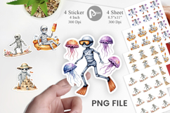 Mummy Beach Holiday Sticker Product Image 1