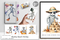 Digital Paper Mummy Beach Holiday Product Image 1