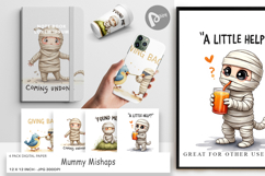 Mummy Mishaps Digital Paper Product Image 1