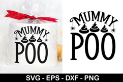 Mummy poo SVG - Halloween Toilet Paper Design Product Image 1