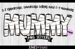 Mummy Doodle Font | Alphabet clipart Halloween PNG Letter Product Image 1