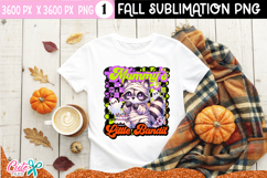 Raccoon Halloween Sublimation PNG
