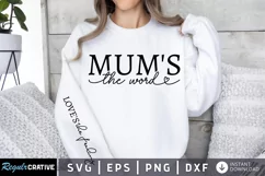 Loves The Feeling Sleeve SVG, Mother's Day SVG Design Product Image 1