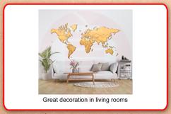 Laser cut World map SVG vector template digital download Product Image 4