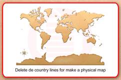 Laser cut World map SVG vector template digital download Product Image 5