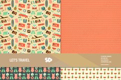 Travel digital paper pack. Summer scrapbooking pages Product Image 3