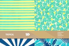 Tropical digital paper pack. Flamingo scrapbooking pages Product Image 5