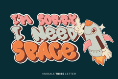 Mural Tribbe Letter | 3D Layered Graffiti Webfont for Urban Product Image 5