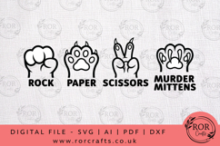 Rock Paper Scissors Murder Mittens SVG Design Product Image 1