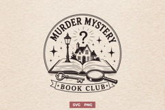 Murder Mystery Book Club SVG, Mystery Reader PNG Design Product Image 1
